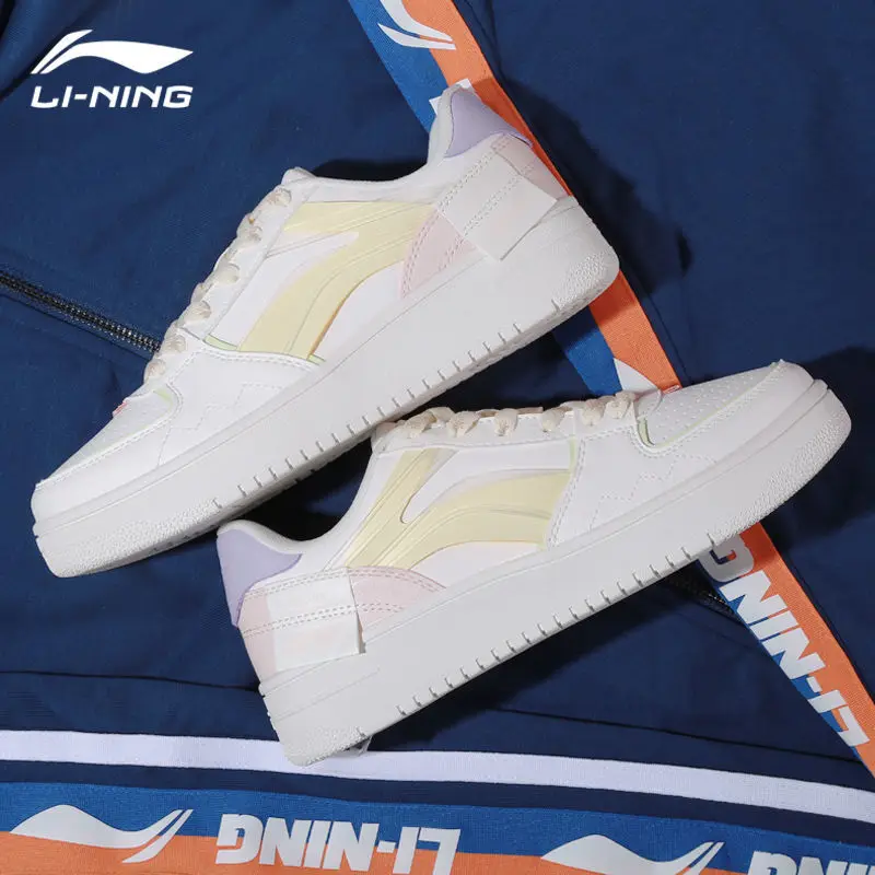 2023 Li Ning board shoes women's casual shoes new low-top anti-slip light soft student women's shoes sports shoes