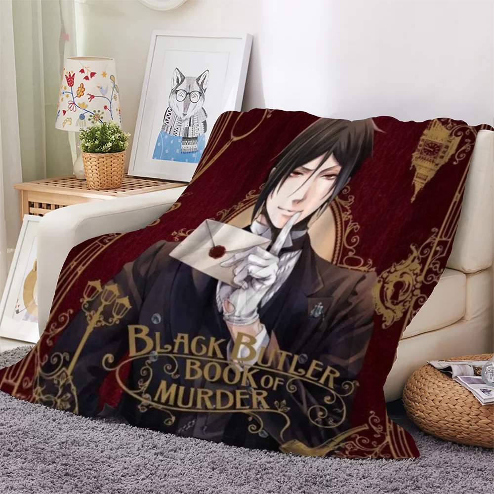 

Anime Black Butler Blanket Child Flannel Fleece Throw Home Sofa Car Outdoor Use Cospaly Gift