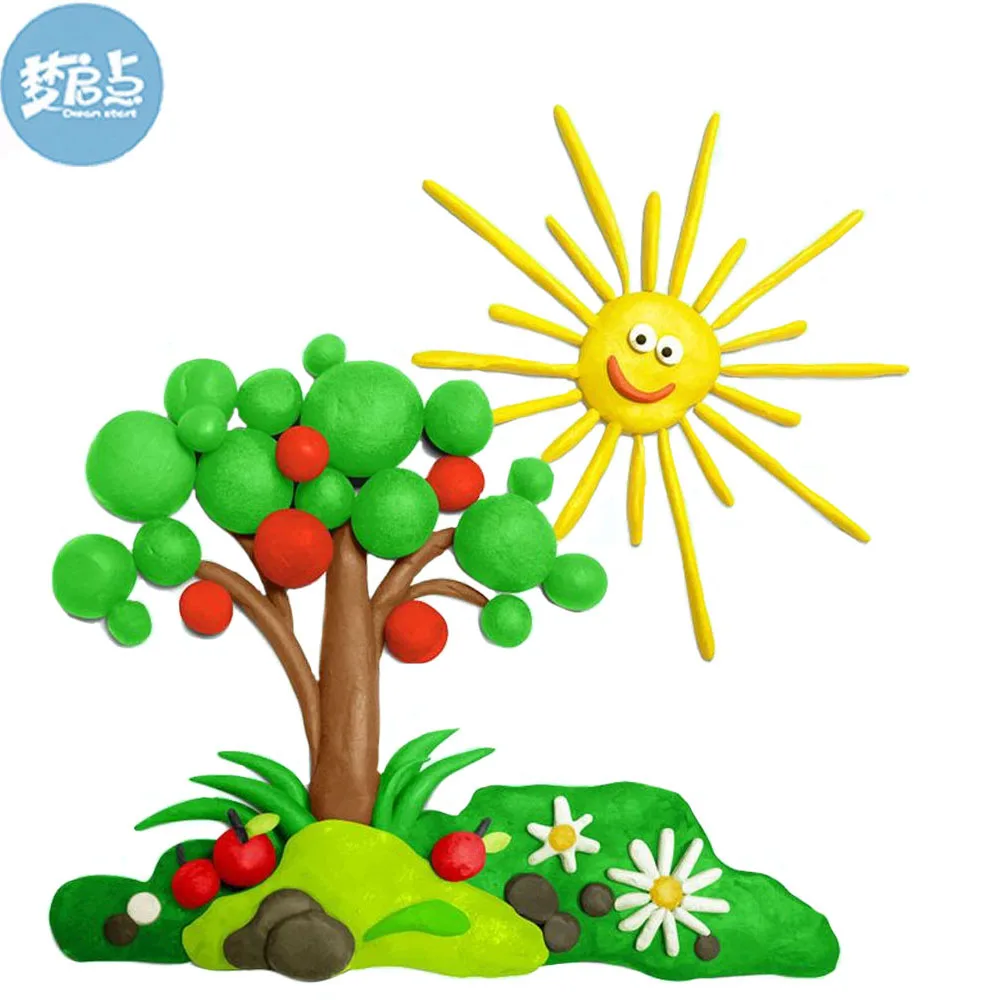 

Глина мягкая легкая для детей, Детский развивающий воздушный полимерный пластилин, безопасный цветной слайм с подсветильник кой, подарок д...