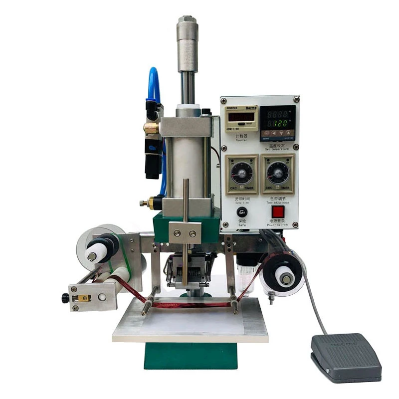 

Машина для горячего тиснения, серийная нумерация, пневматическая автоматическая роликовая бумага, кодирование кожи, логотип, визитная карточка, деревянная печать