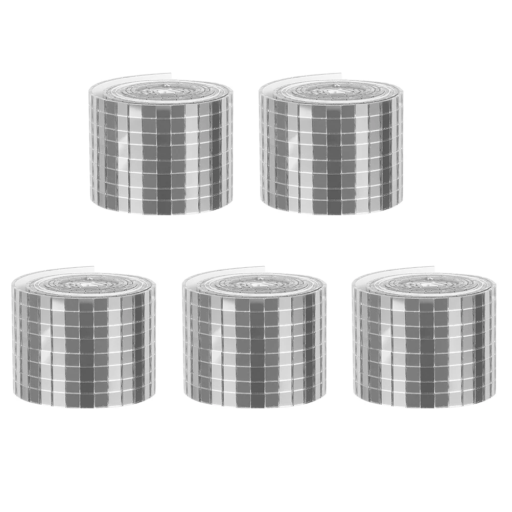 

5 рулонов, самоклеящиеся Квадратные Зеркальные мозаичные наклейки для гостиной, ванной, кухни