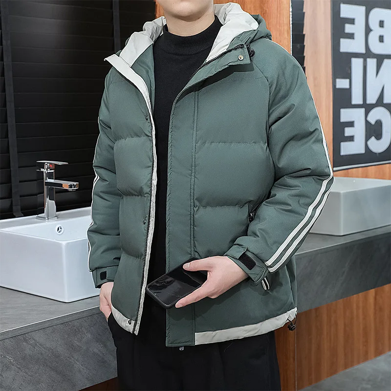 2022 Autumn And Winter New Solid Color Men's Oversized Parka Thickened And Velvet Parka Warm Jacket Cotton Down Jacket Man Coat