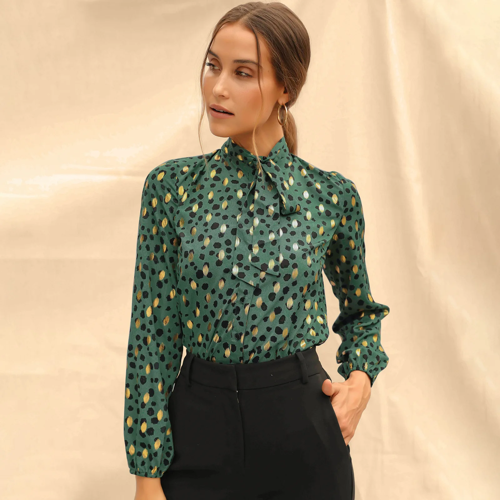 

Fashion Blouses Women Female Clothing Elegant Shirts for Woman Long Sleeve Tops Summer 2022 Korean Luxury Tunics Office Wear