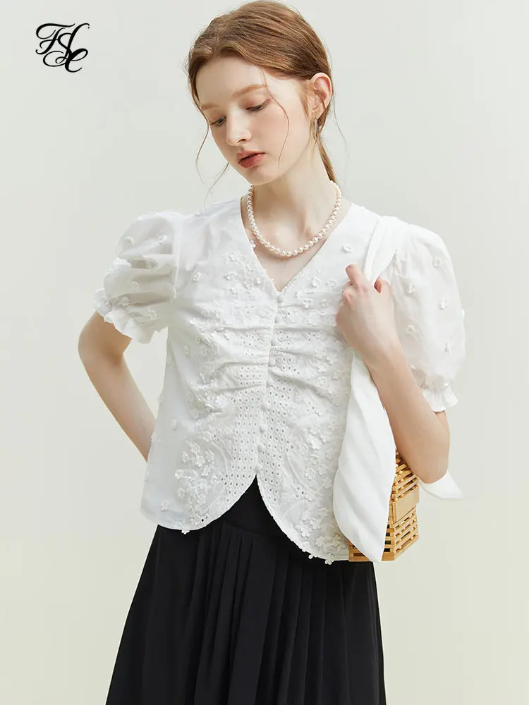 

Женская укороченная Блузка с V-образным вырезом и коротким рукавом