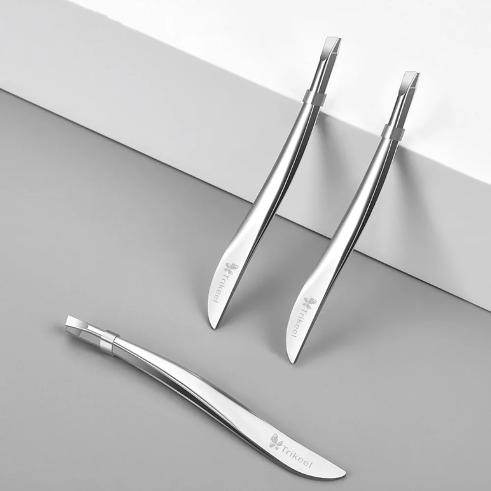 Пинцет для бровей из нержавеющей стали против отпечатков пальцев наклонные