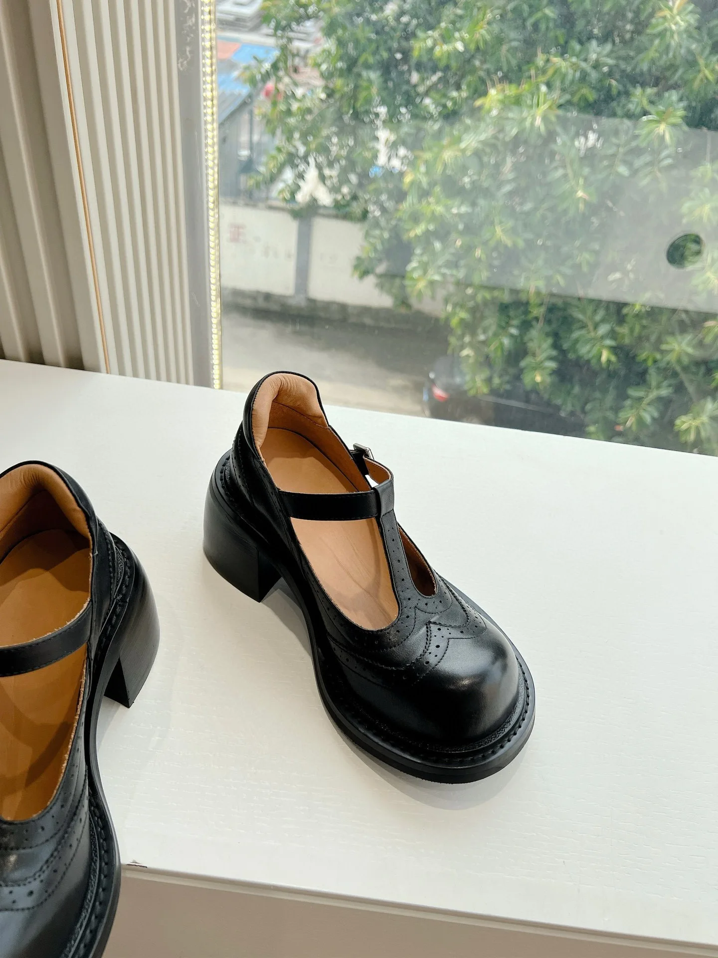 Женские Туфли Мэри Джейн универсальные туфли из натуральной кожи на толстом