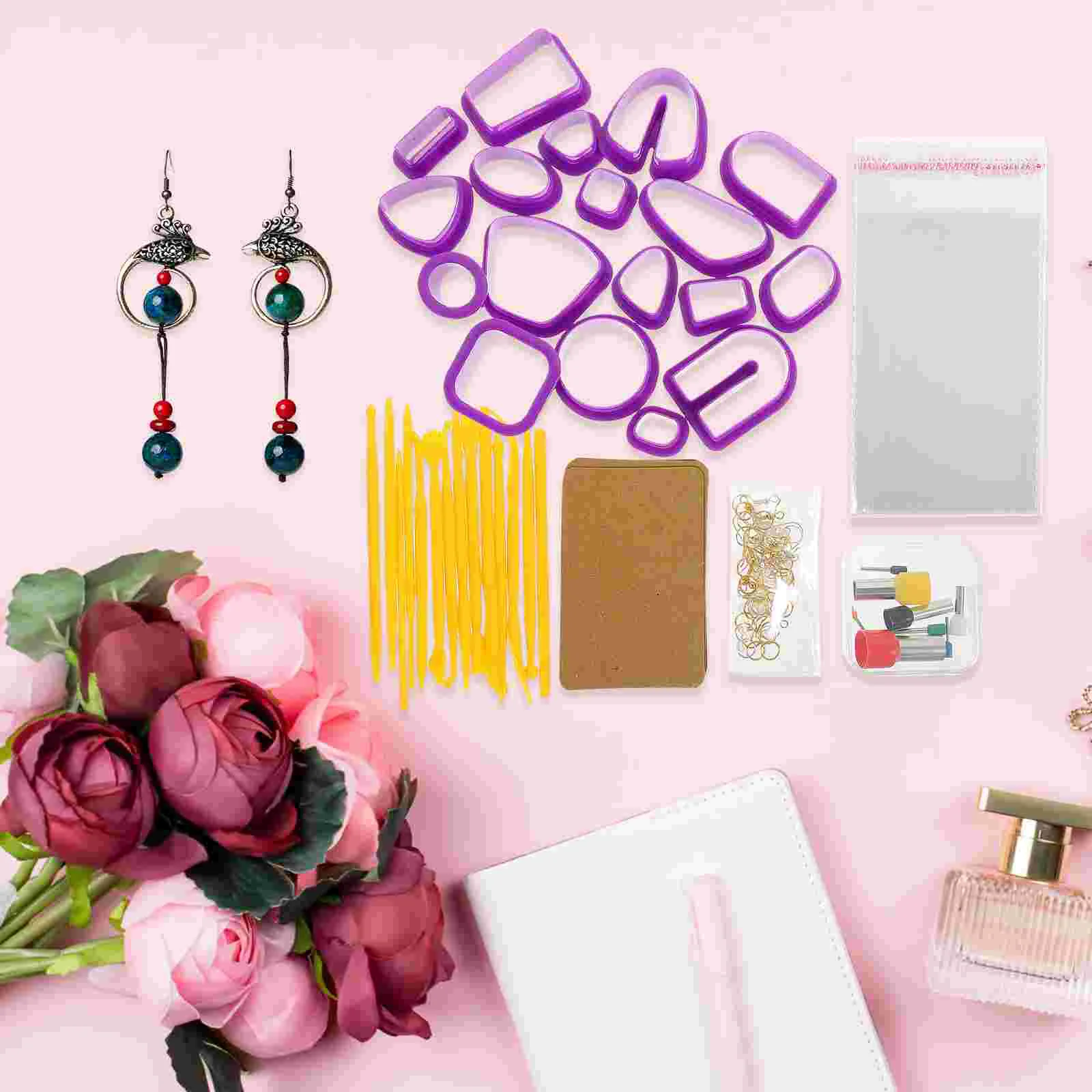 

Portable Lasting Convenient Multi-functional Practical Clay Earring Making Kit Clay Earring Making Set for Handcrafting