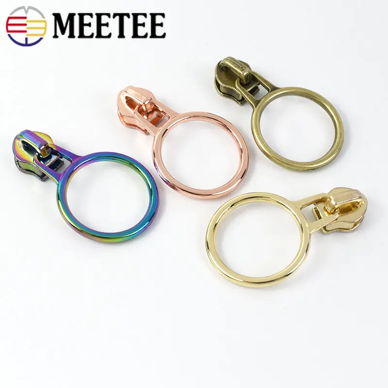 5/10/20Pcs 5# Zipper Sliders for Nylon Zips O Ring Pulls Jacket Bag Repair Kits Zip Head Puler DIY Sewing Accessories |