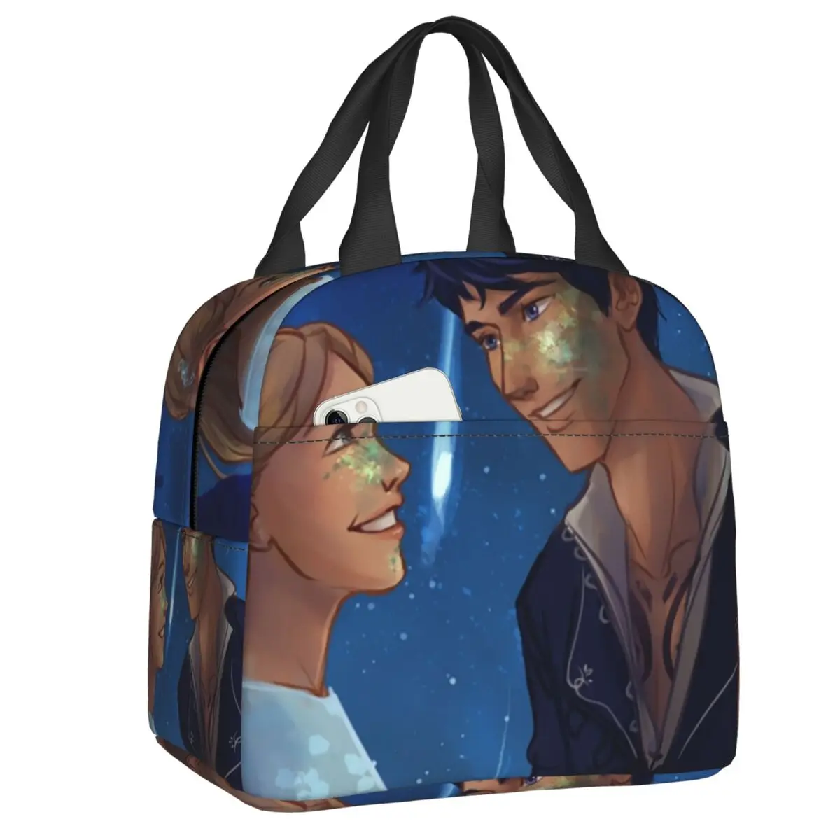 

Starfall Portable Lunch Boxes for Women Waterproof A Court Of Thorns And Roses Cooler Thermal Food Insulated Lunch Bag