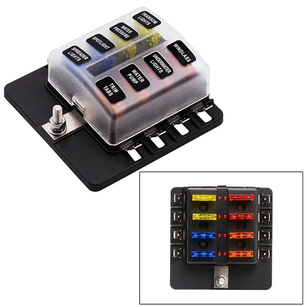 

1 Set of Car Fuse Box Holder Car Fuse Car Fuse Box Fuse Car Audio Screw Nut Car Fuses