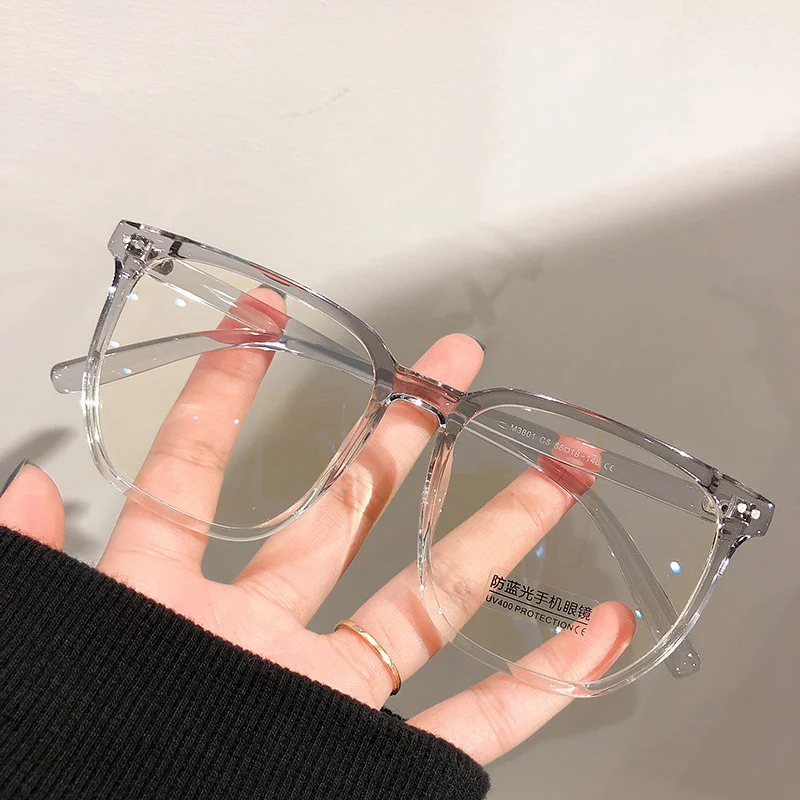 

Fashion Men Retro Anti Blue Light Black Glasses Anti-radiation Computer Gradient Eyeglasses Protect Eyes Square Flat Mirror