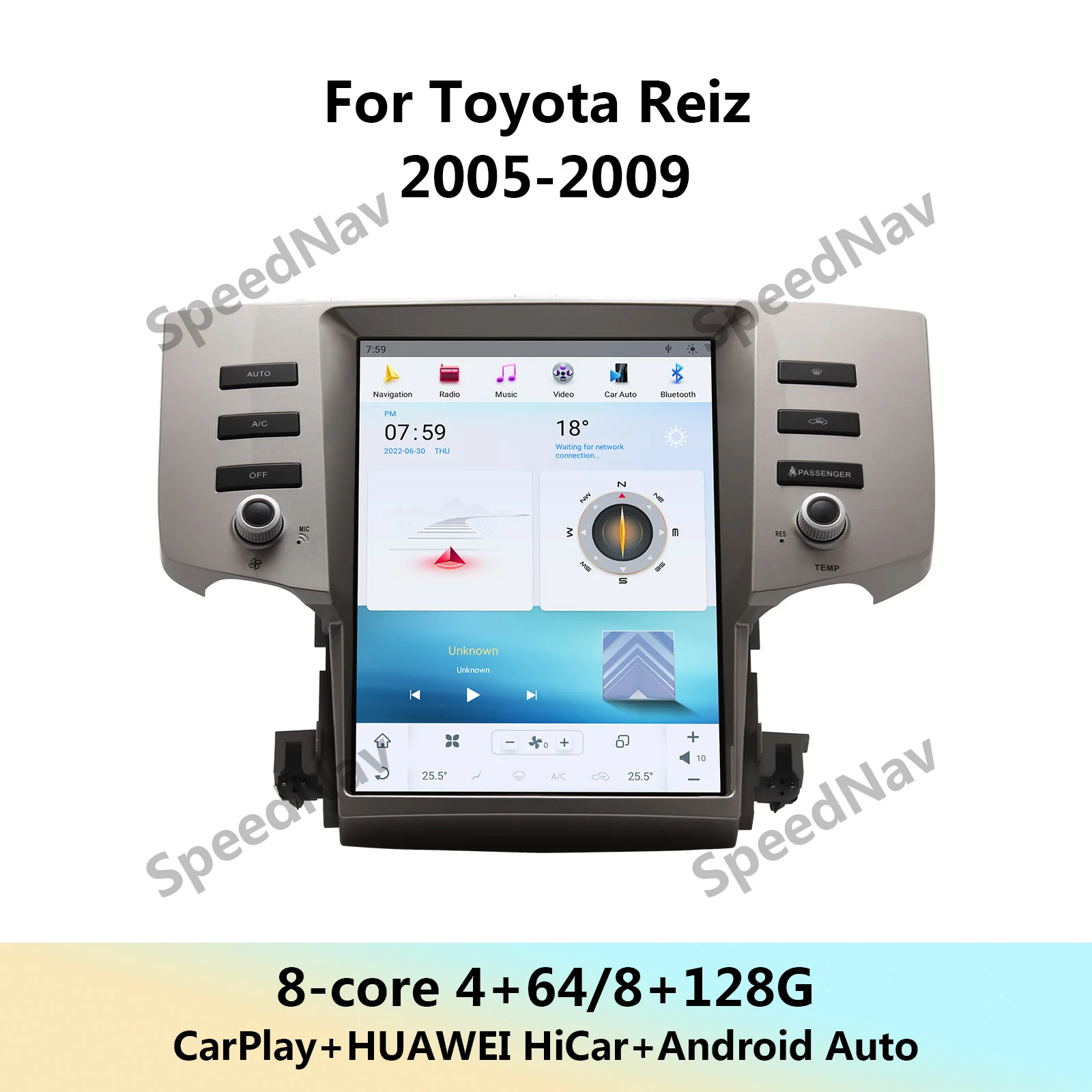 Автомобильный мультимедийный плеер для Toyota Reiz 2005-2009 Android 13 радио Carplay стерео экран