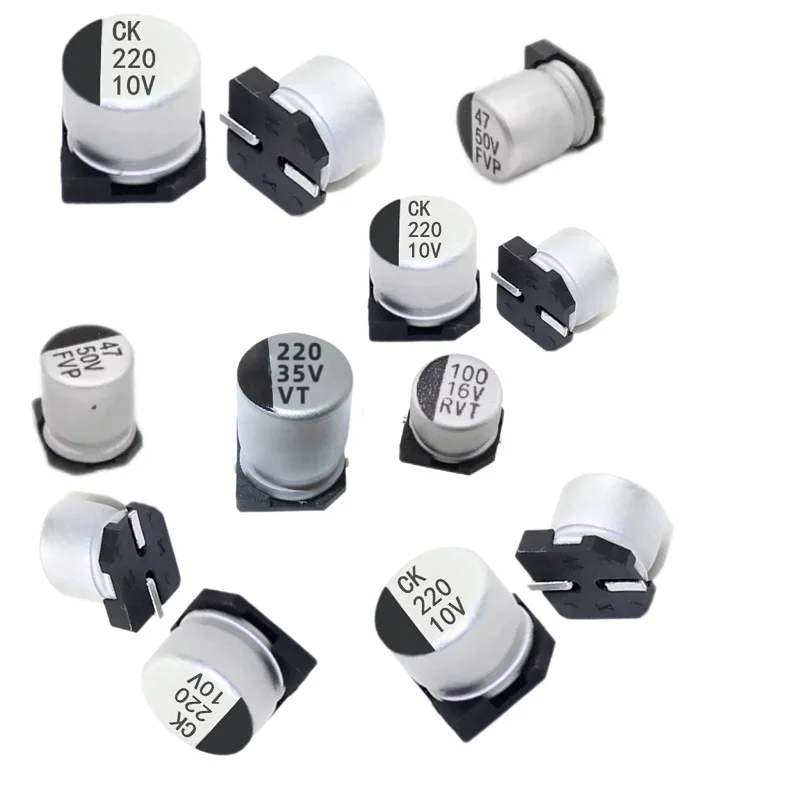 Набор алюминиевых электролитических конденсаторов SMD 400 шт. 24 значения 1 мкФ-1000