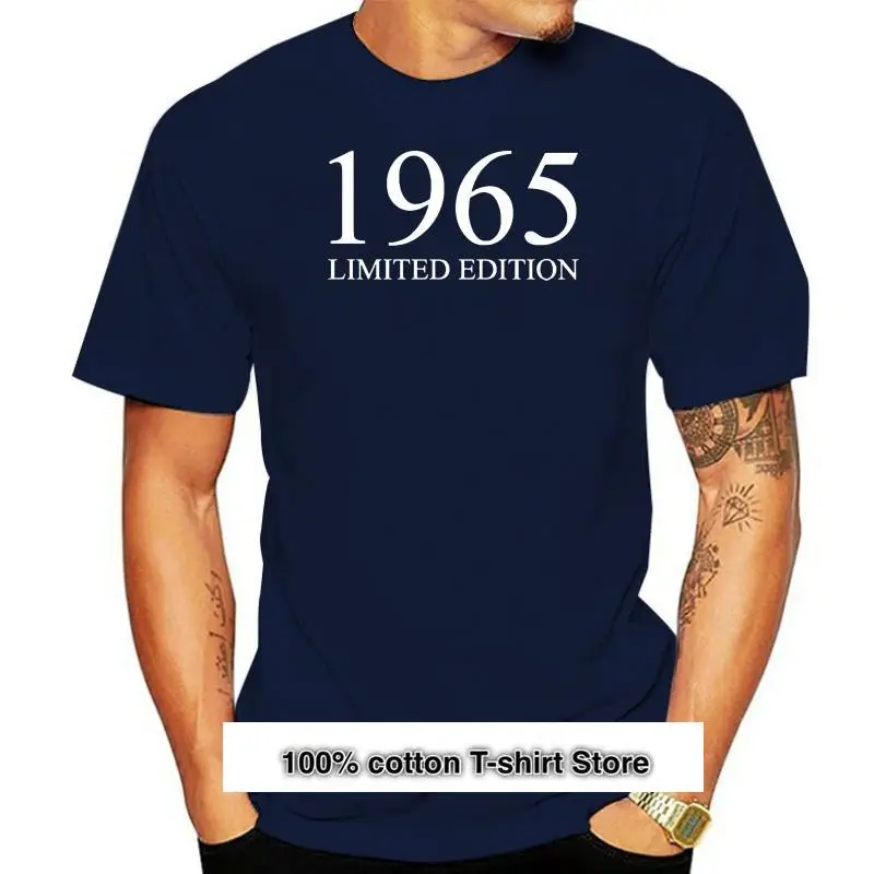 

Camiseta con estampado de 50 ° cumpleaños para hombre, camisa de manga corta en 10 colores, regalo, edición limitada, 1965