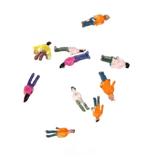 100 шт Z Масштаб 1:200 Смешанные Окрашенные модели люди Поезд парк уличные