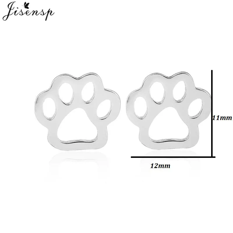 Small Dog Paw Stud Earrings Animal Fashion Earings Black for Women Children Jewelry Classic Chihuahua Ear Studs oorbellen |
