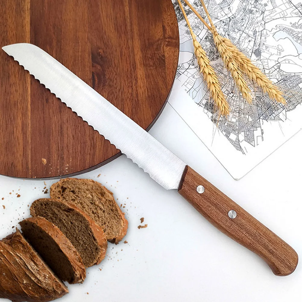 Зубчатый нож для хлеба легко чистящийся домашний инструмент выпечки нержавеющая