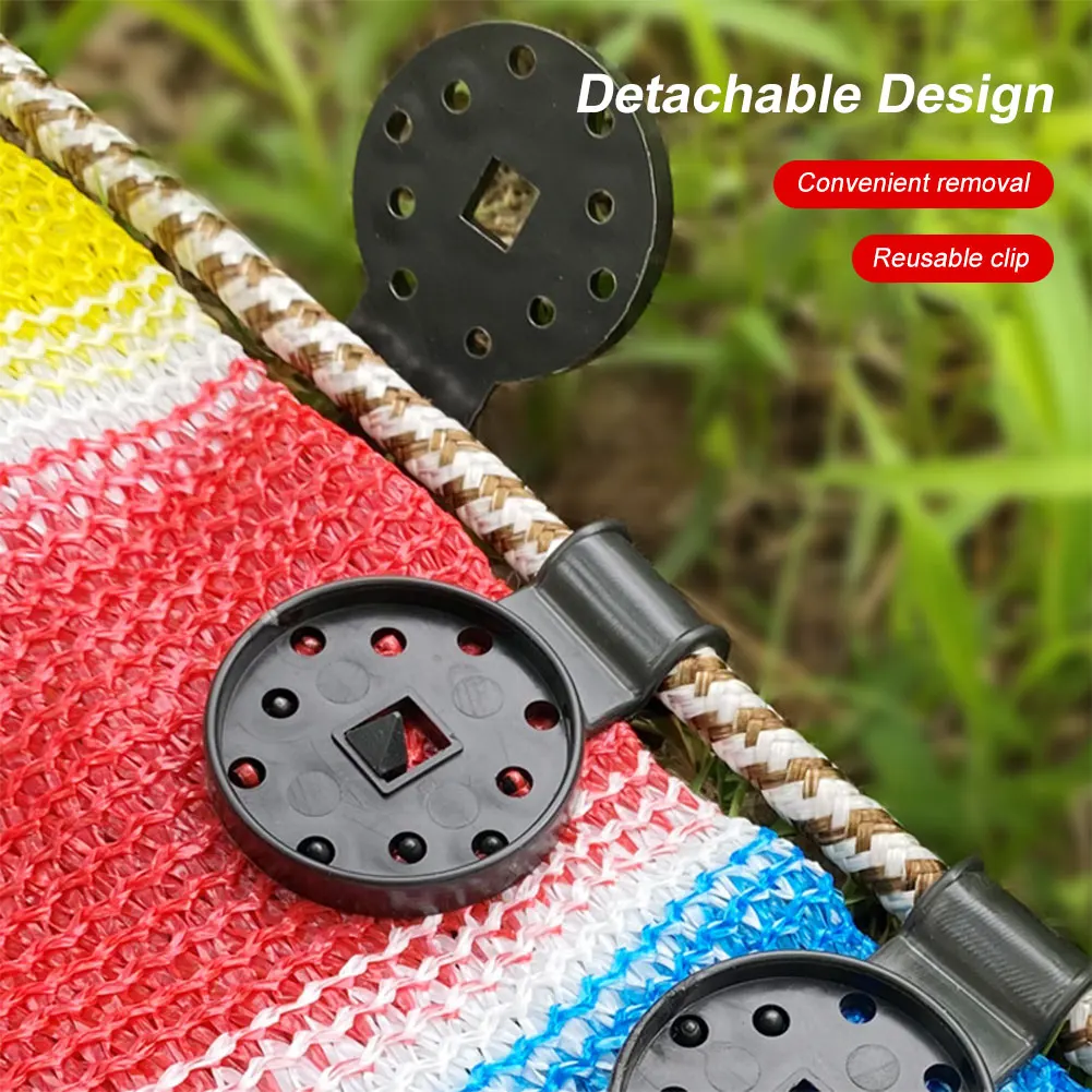 

10Pcs Tarp Clip Heavy Duty Lock Grip Net Fixing Clip Greenhouse Shade Cloth Fabric Fix Clamp Plastic Grommet Fence Netting Hook