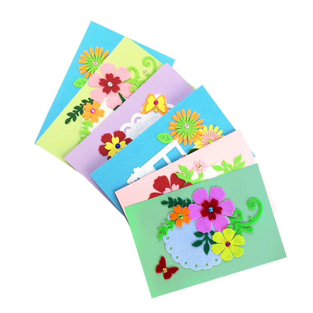 

6pcs Durable Children Cards Making Material Kids DIY Crafts Making Supplies
