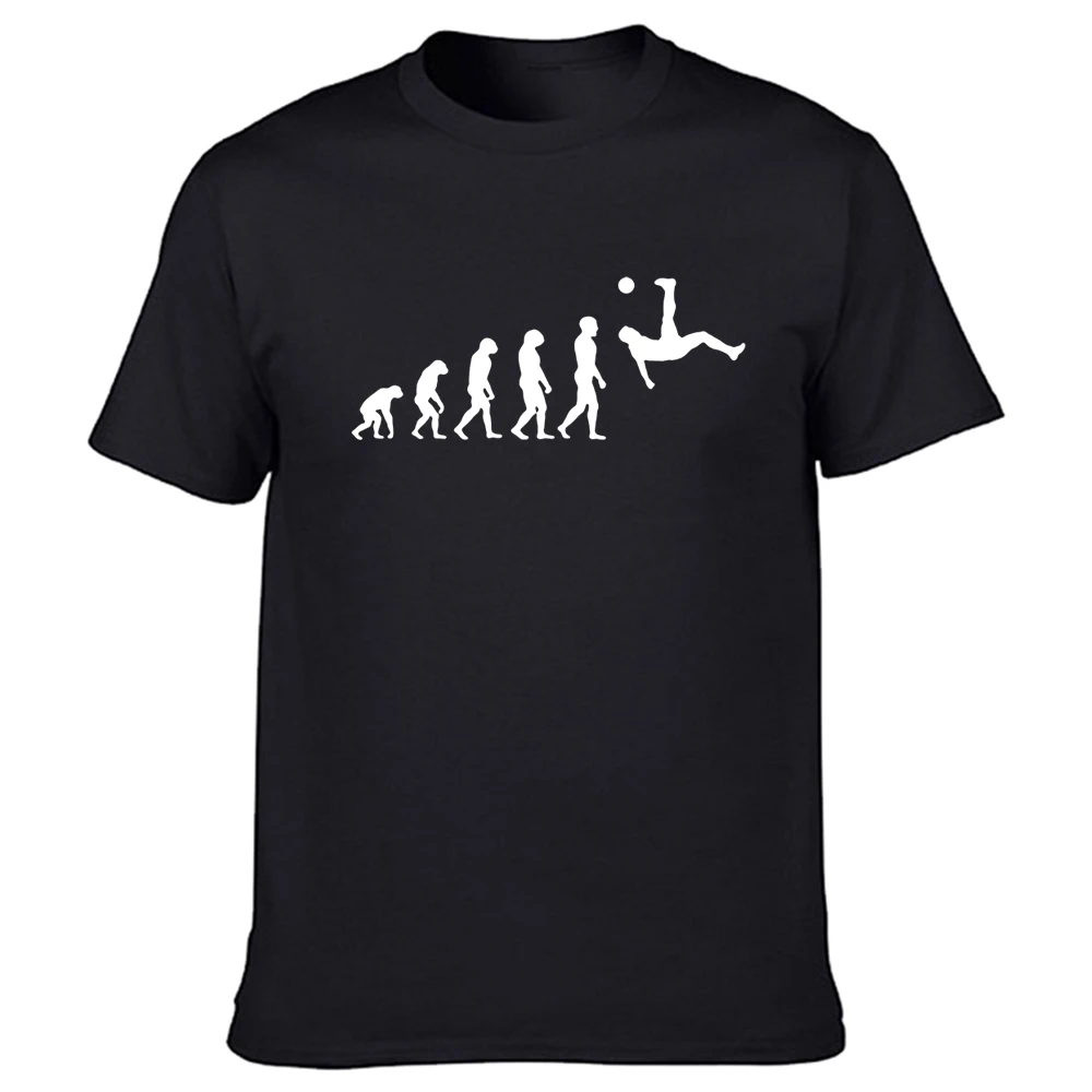 

Funny Soccering Evolution Of Footballer T Shirts Graphic Cotton Streetwear Short Sleeve O-Neck Harajuku T-shirt Mens
