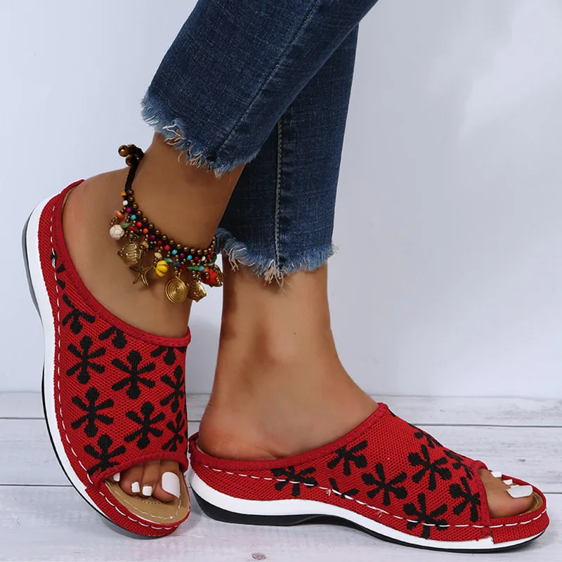 

Shoes Fashion Women Sandals Soft Women Shoe Retro Shoes Woman Slip On Sandals Woman Slipper Footwear Female Zapatillas Muje