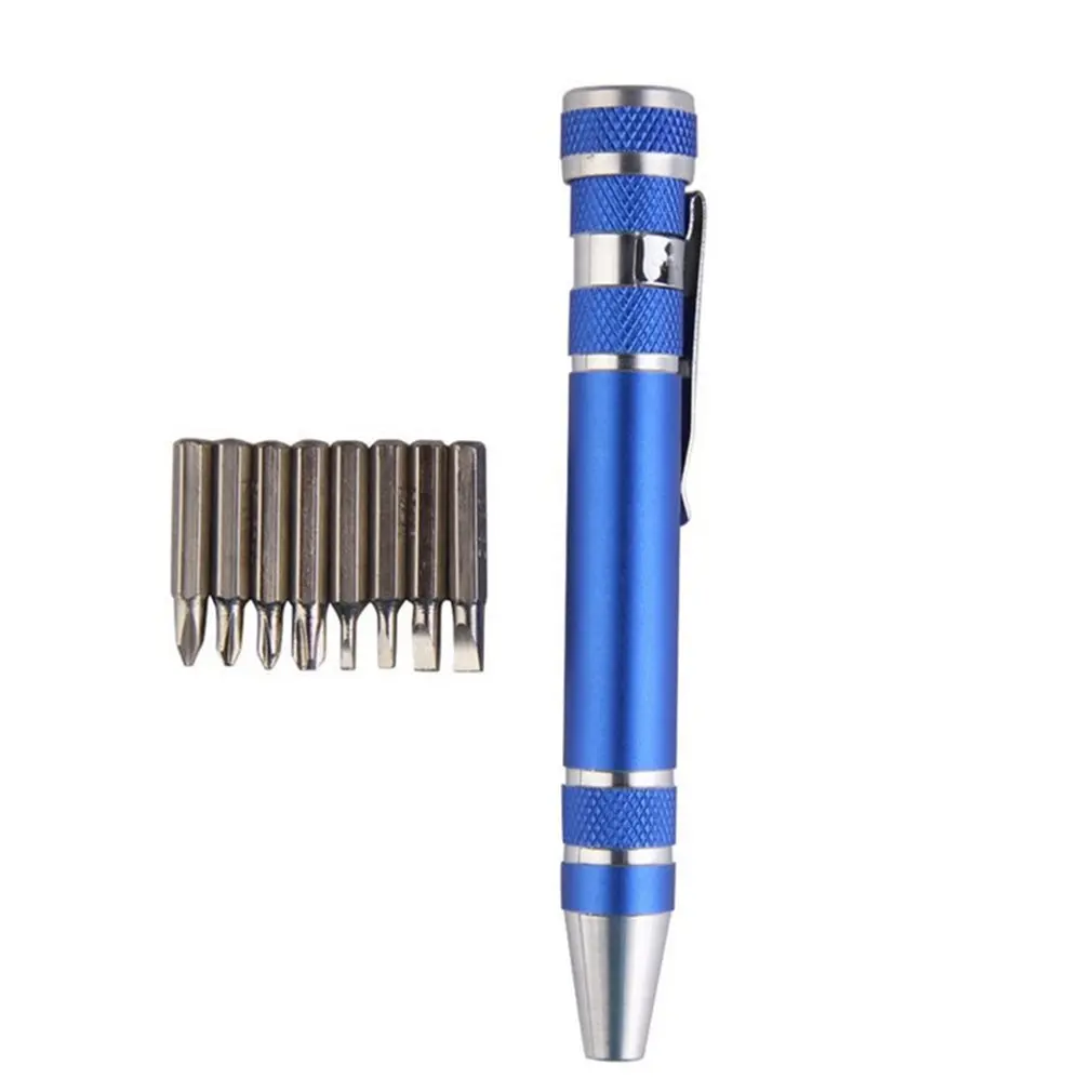 

NEW 8 In1 Multifunction Mini Aluminum Precision Pen Screw Driver Magnetic Screwdriver Set Repair Tools Kit Cell Phone Hand Tool