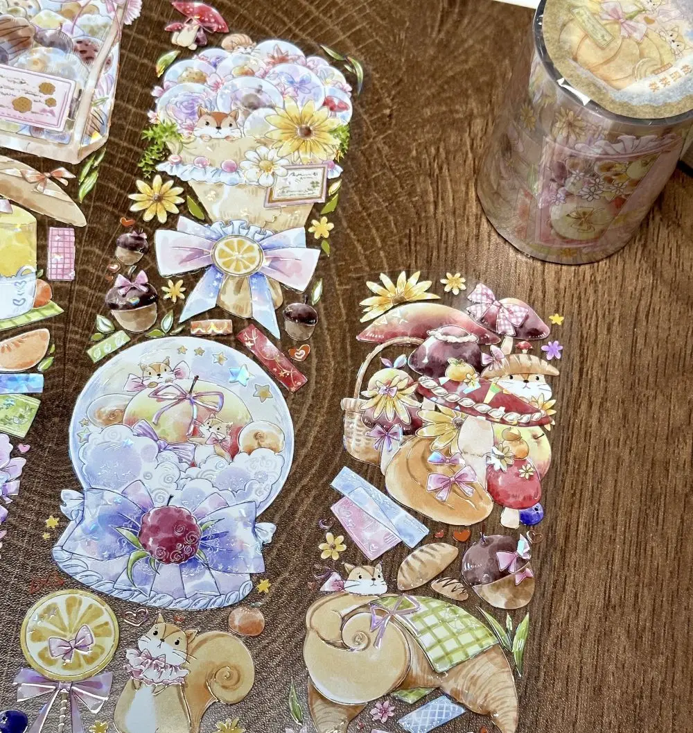 

Блестящие декоративные наклейки в виде белки на осень, 5 м/10 м