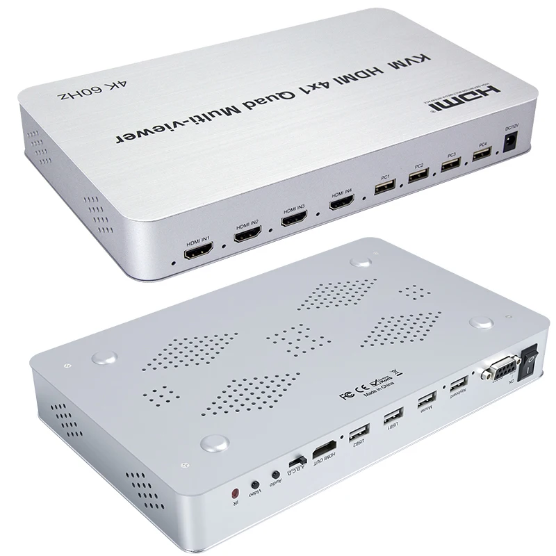 

4K 60Hz HDMI Multiviewer USB KVM Switch 4x1 Quad Multi-viewer 4 в 1 Out Display on One TV Monitor для PS4 ноутбук Xbox PC w/ PIP