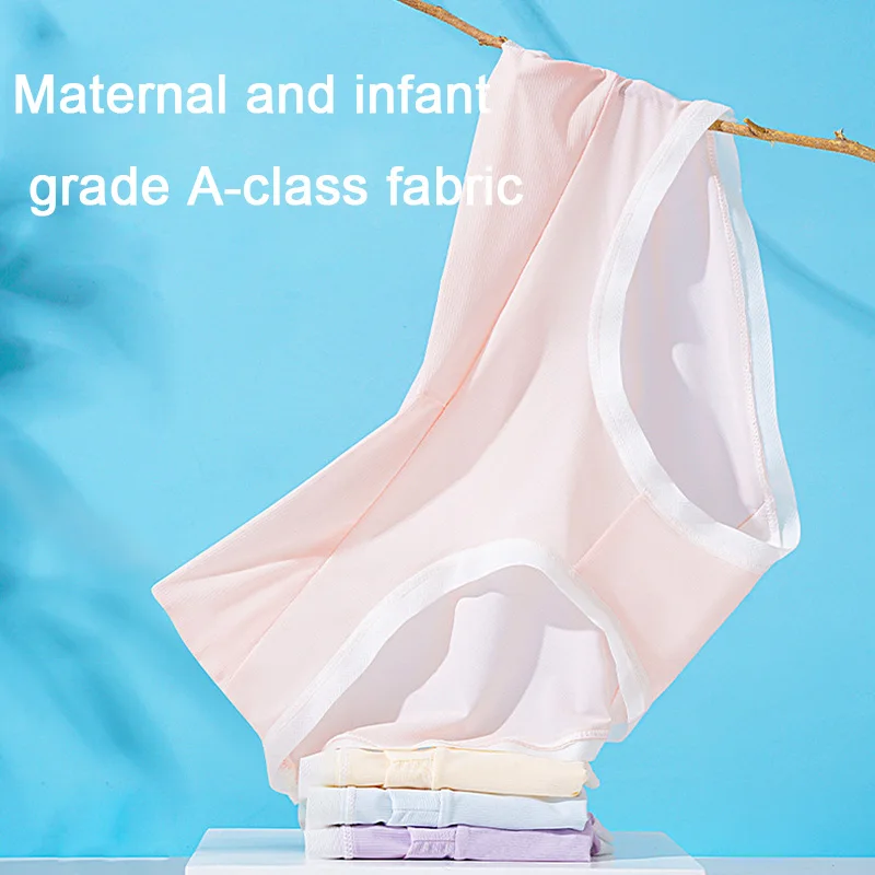 

Ice Silk Pregnant Women Underwear Ice Silk Low Waist Comfortable Postpartum Seamless Maternity Underwear Pregnancy Briefs