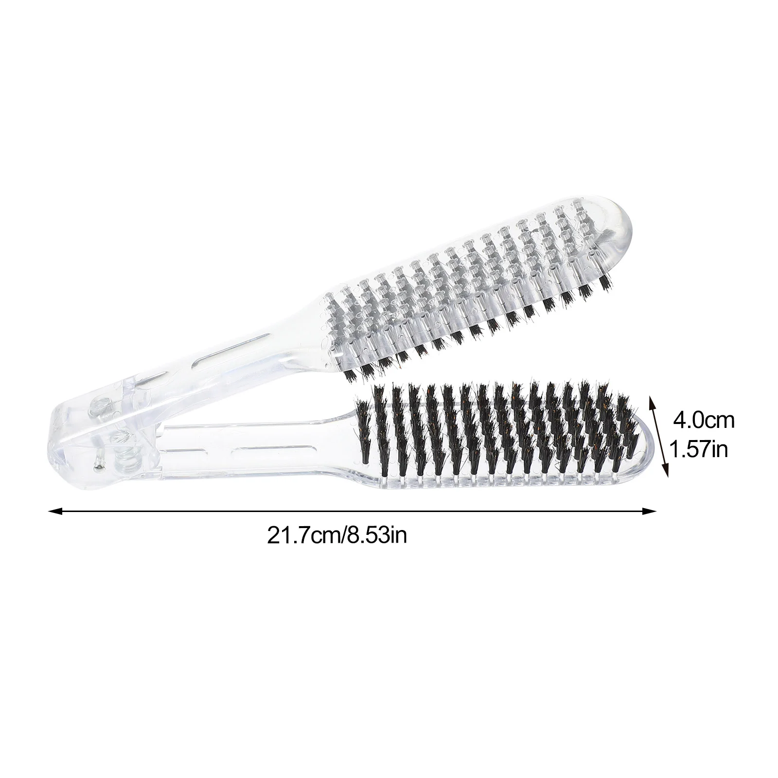 Прозрачная расческа с шинами V-образной формы для выпрямления волос ионный зажим