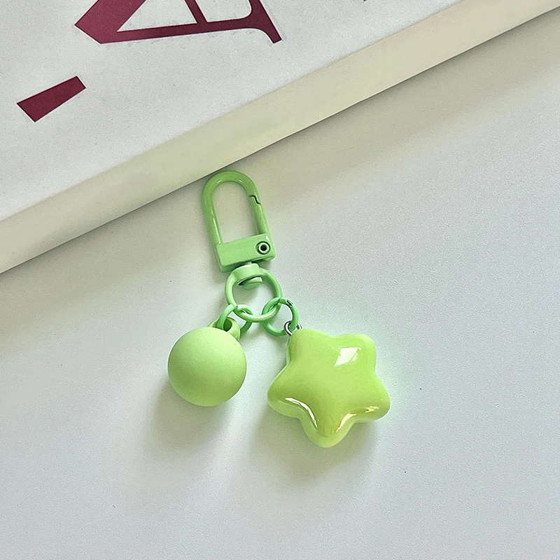 

Красочный брелок со звездами, смола, брелок со звездой для женщин и девочек, чехол для наушников, украшение для рюкзака, украшение для автомобильного ключа