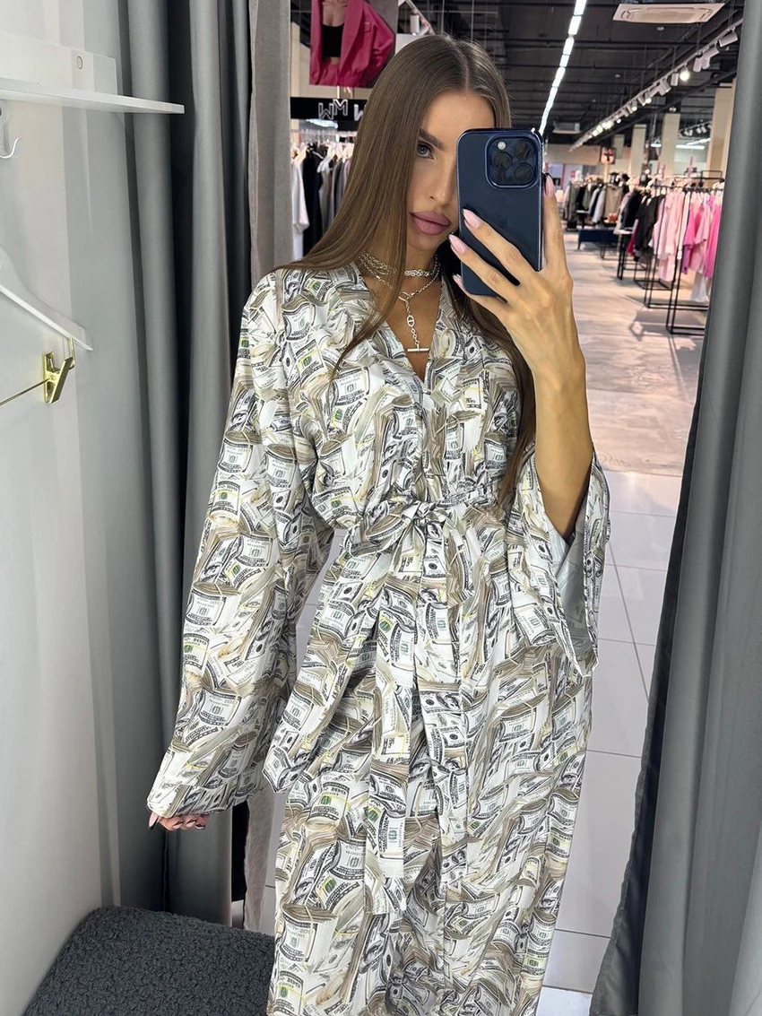 Женский пижамный комплект Marthaqiqi пикантная ночная рубашка с V-образным вырезом и