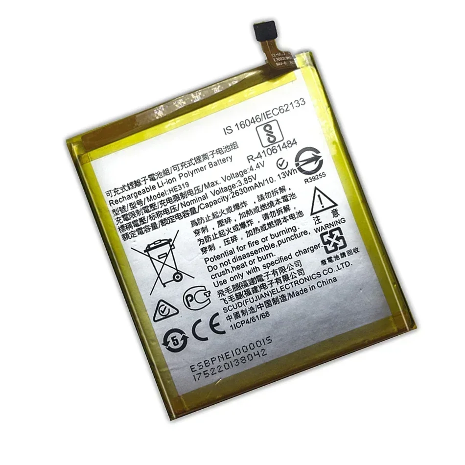 Перезаряжаемые аккумуляторы для мобильных телефонов HE319 2630 мАч Nokia 3 TA-1020 1028 1032 1038