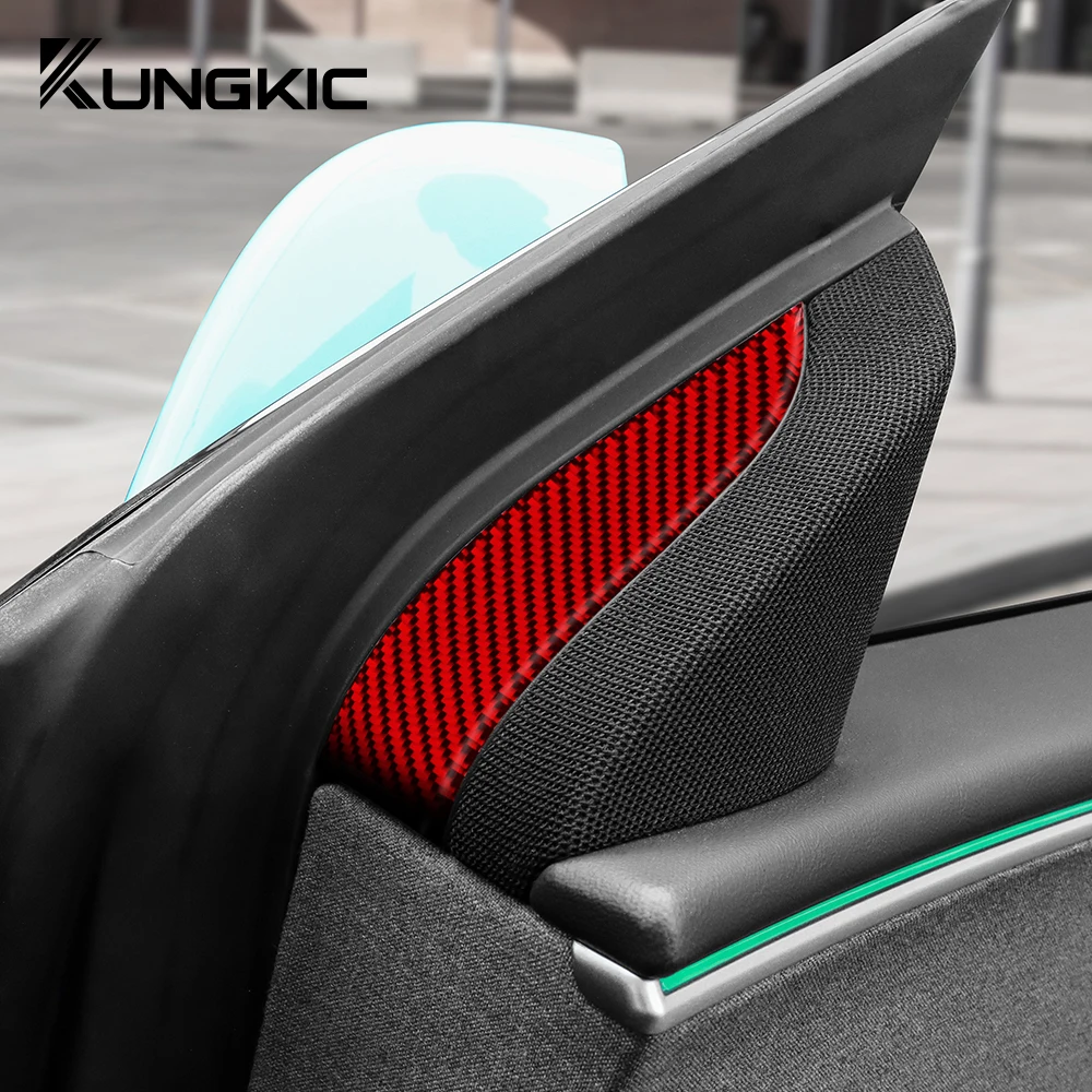 Настоящая мягкая наклейка из углеродного волокна для Tesla Model 3 Highland 2024 внутренняя