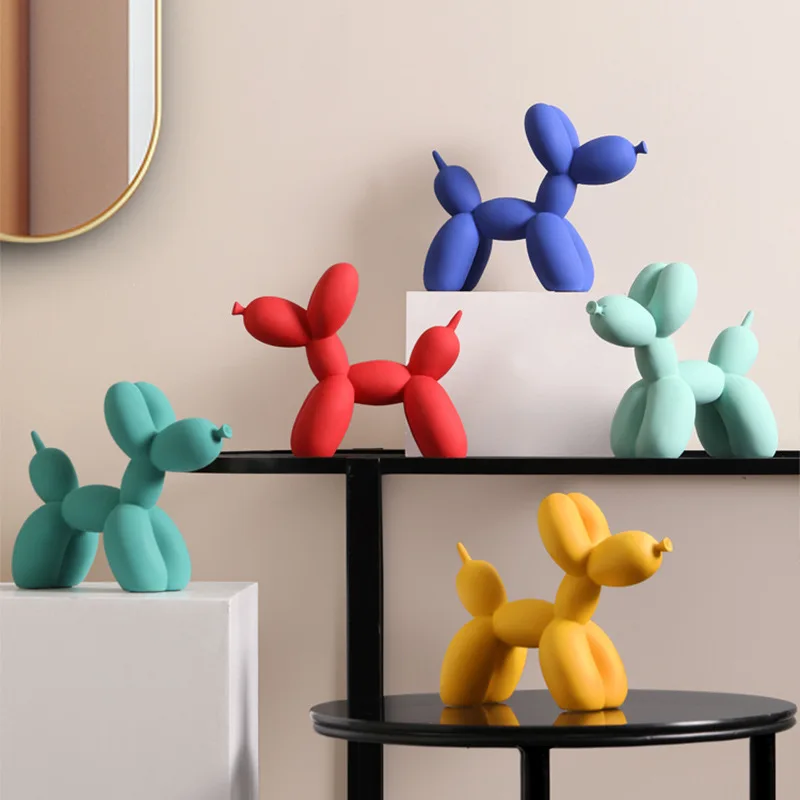 

Nordic Balloon Dog Decoration Resin Creative Simple Living Room Desktop TV Cabinet Home Craft Soft Ornaments Home Accessories
