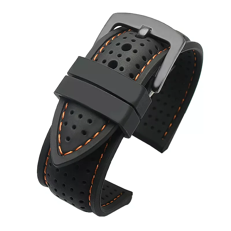 

Breathable Silicone Sports Band for hua-wei Sam-sung watchband 20mm 22mm rubber strap for Mido- T-issot O-mega Accessories