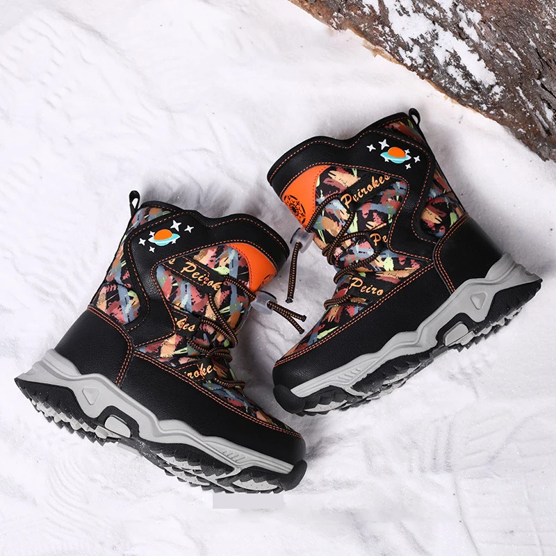 Xiaomi SALUDAS Children Winter Boots Waterproof Snow Boots Kids Plush Keep Warm Sneakers Boys Girls Outdoor Winter Sneakers