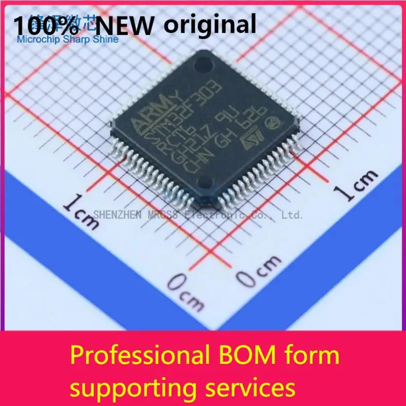 

MCU 32-bit STM32F ARM Cortex M4 RISC 256KB Flash 2.5V/3.3V 64-Pin LQFP Tray - Trays STM32F303RCT6 100% original