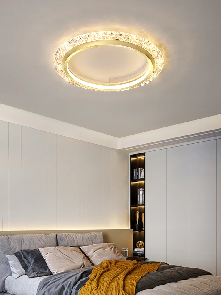

Bedroom Light Simple Modern Atmosphere Led Room Light Minimalist Cream Style Creative Hollow round Dining Room Ceiling Light