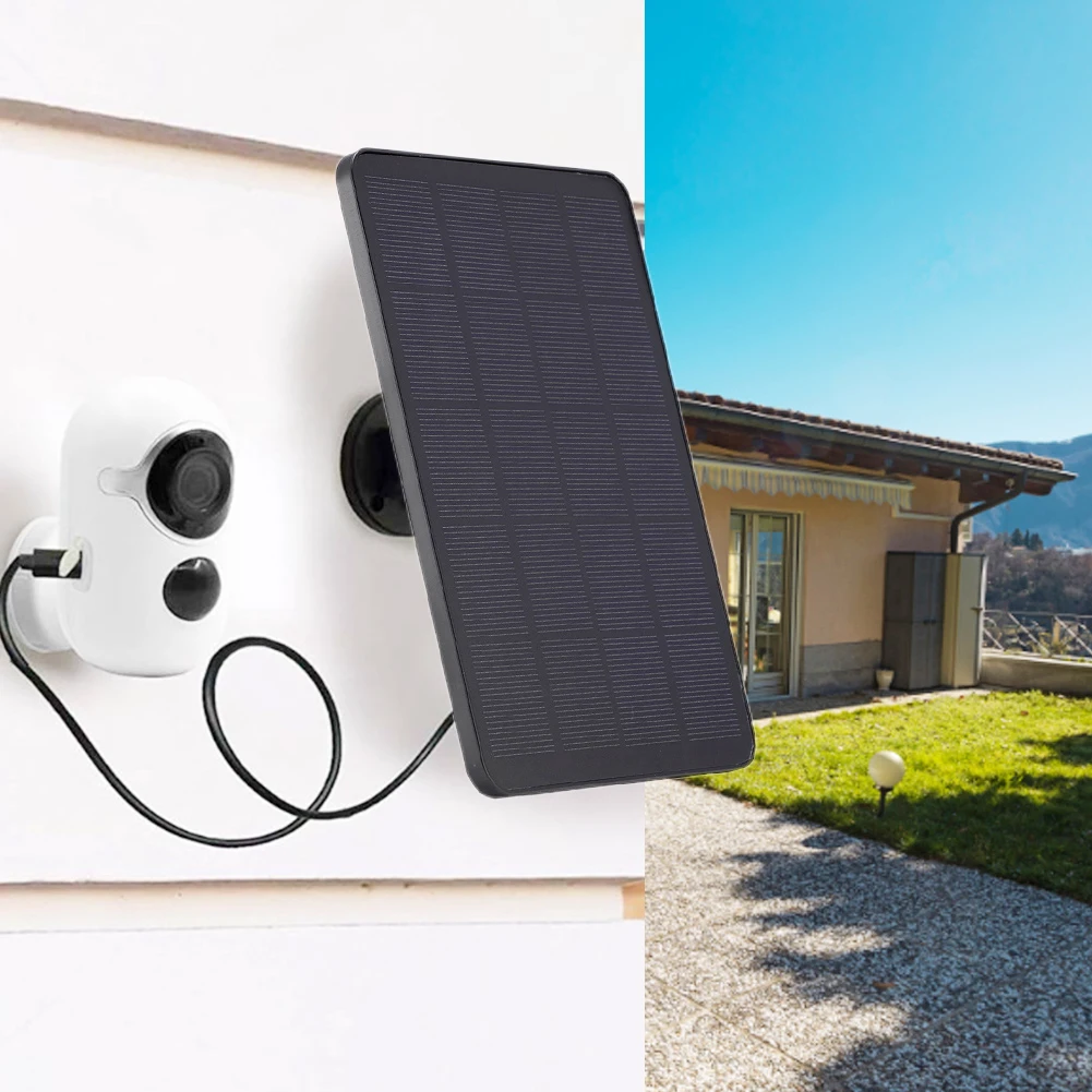 5V 20W Solar Panel Voltage Regulator Monocrystalline Portable Solar Panel 360 Adjustable Bracket for Doorbell Courtyard Lights