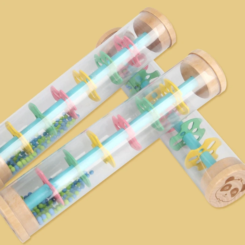 

Rainbow Hourglass Creates Soothing Sound Rain for Listening Training Rain Stick Musical Toys for Toddlers