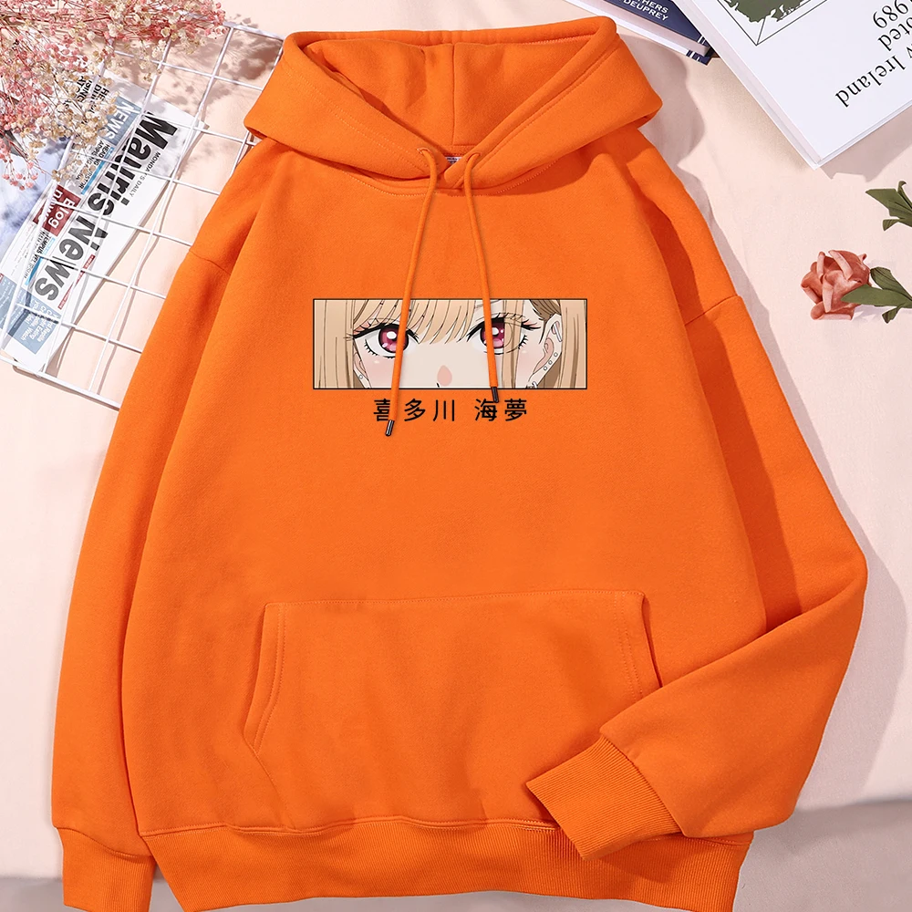 

My Dress-Up Darling Kitagawa Marin Eyes Man Hoodie Personality Soft Sportswears Korean Street Tracksuit Oversize Male Clothing