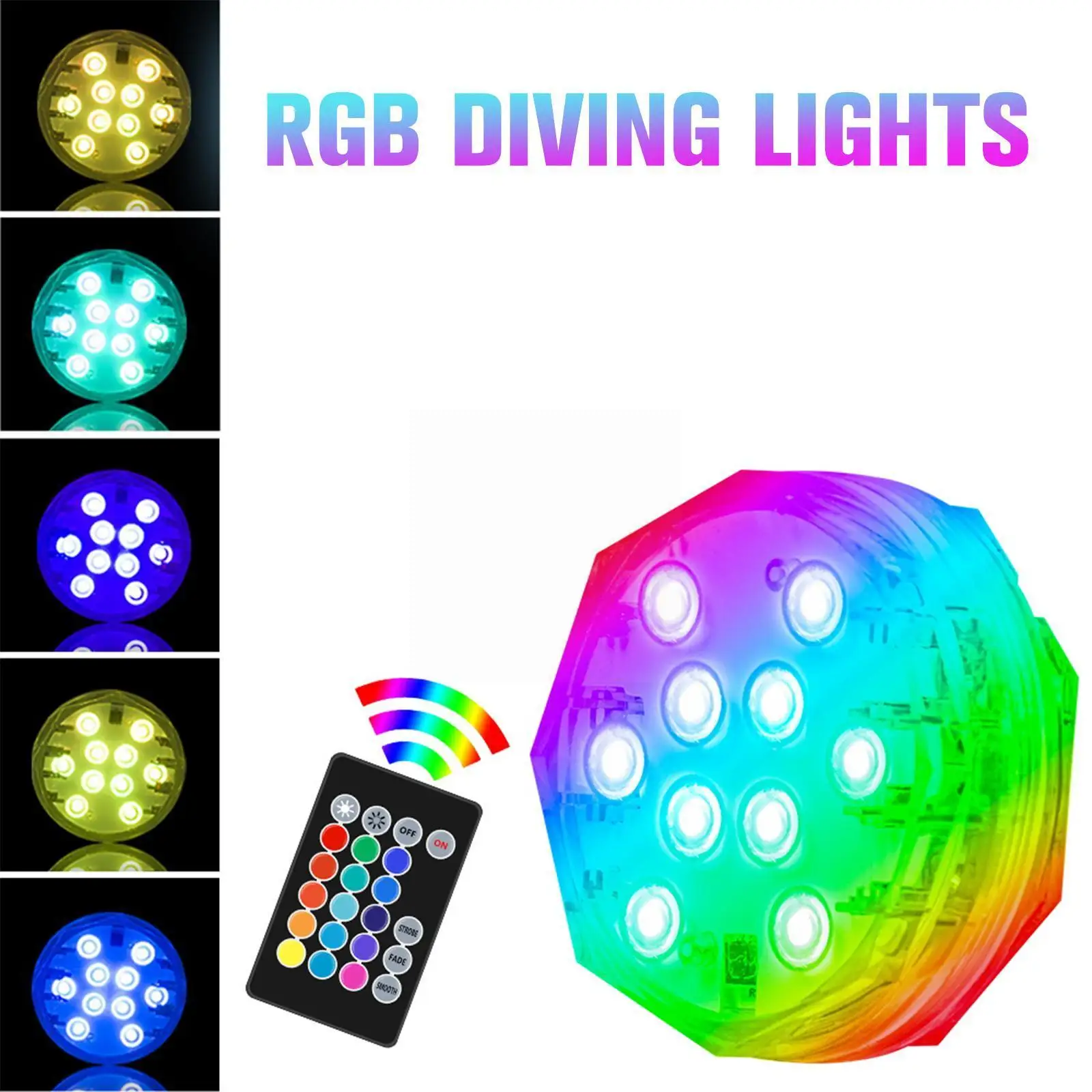 

Подводные Водонепроницаемые светодиодные лампы Rgb для аквариума, горячей ванны