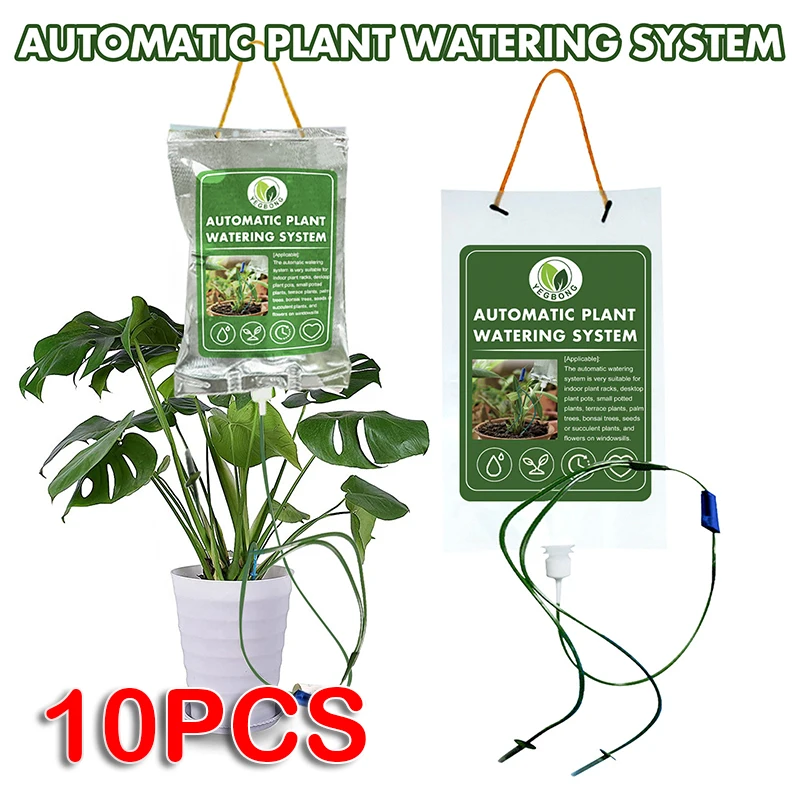 1/3/6/10PCS Plant Automatic Watering Drops 1000ML Adjustable Flow Drip Irrigation Kit Watering Device For Indoor Potted Plants