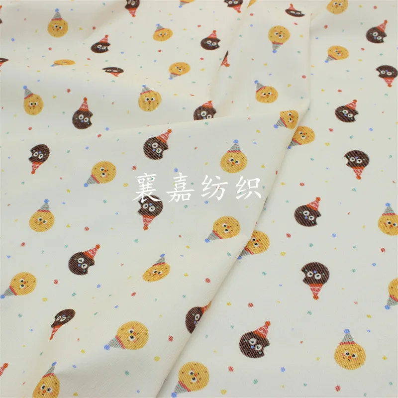 Хлопковая тонкая вельветовая ткань мультяшная печать для детской одежды артикул