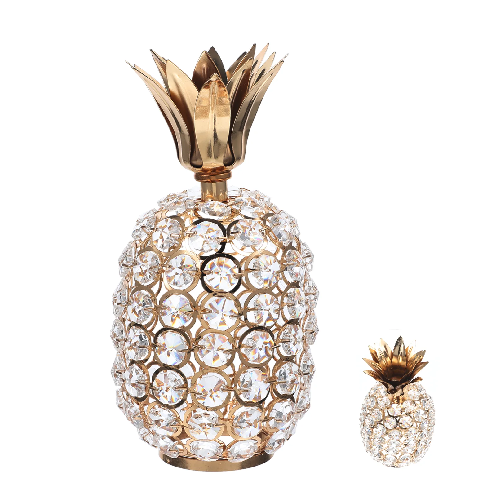 

Crystal Pineapple Ornament Crystal Fruit Sculpture Metal Crystal Crafts Pineapple Decor