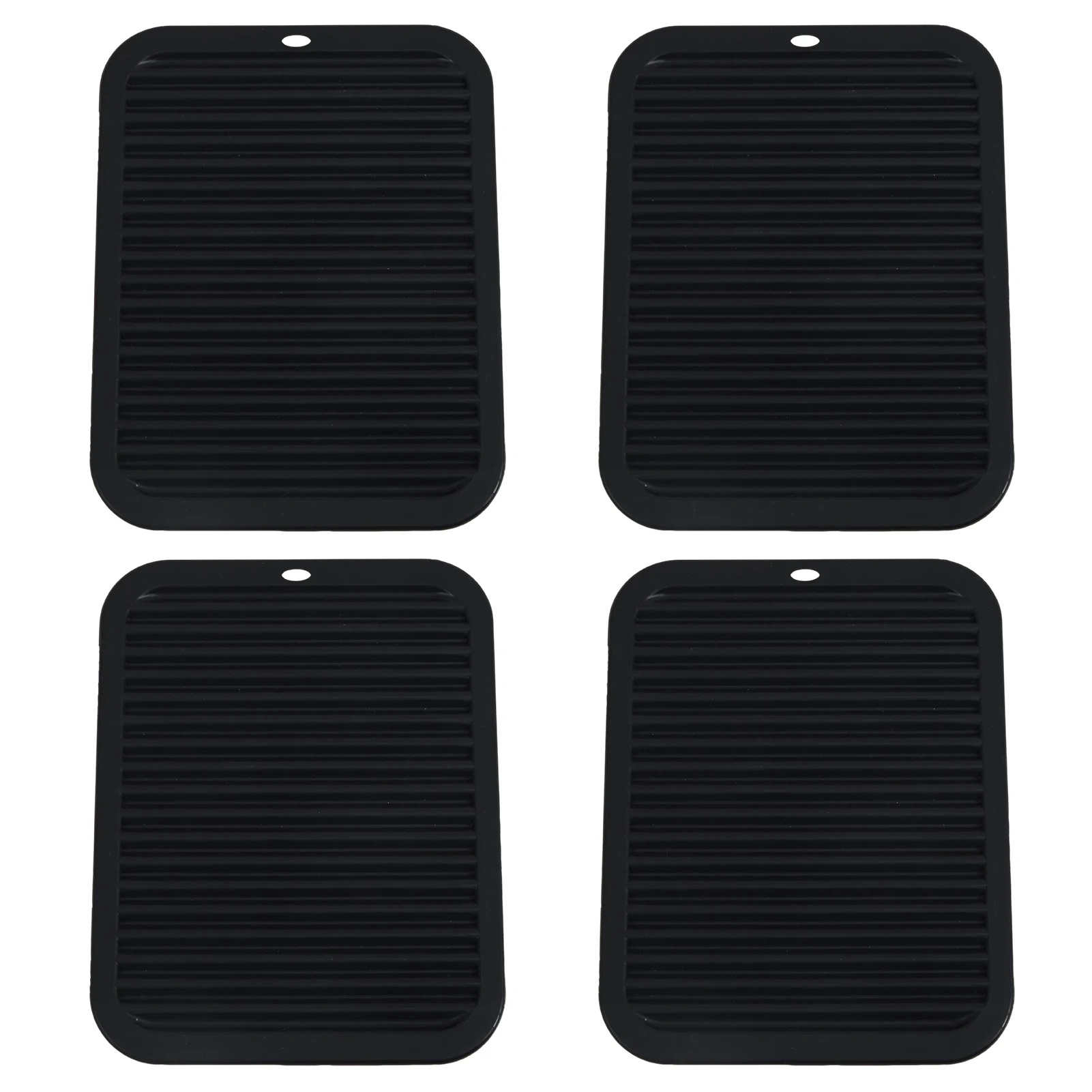

4PCS Silicone Kitchen Supplies Table Protector Heat,Hot Dishes,Pots and Pans - Waterproof Drain Pad Non-Slip Table Mats Coasters