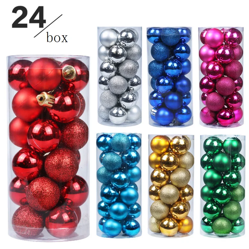 48 шт. новогодние Подвесные Украшения для ёлки 3/4/6 см