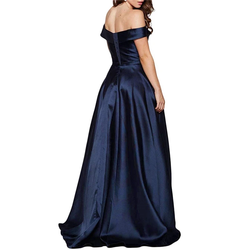 Женское вечернее платье-трапеция с V-образным вырезом открытой спиной и рукавом