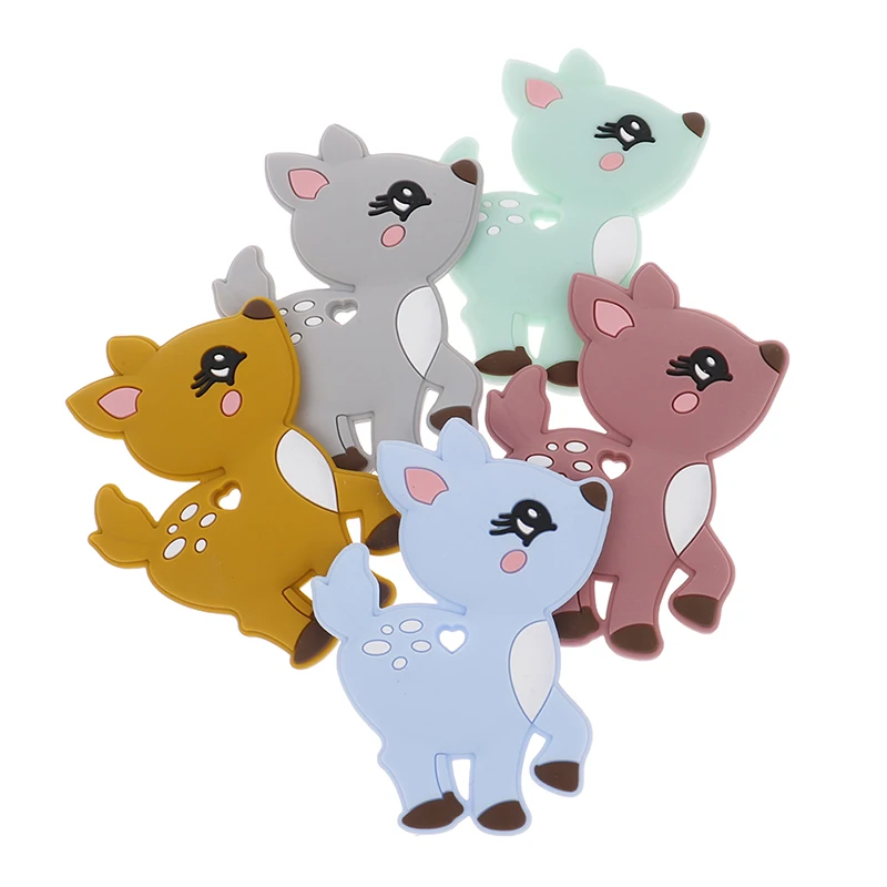 

Baby Silicone Teether Toy Deer Baby Teether Food Grade Silicone Baby Accessories